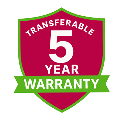 5 year warranty